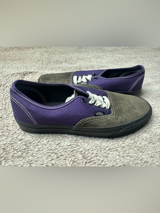 Vans Authentic Suede Canvas Purple Black Men’s 7 - W 8.5 New 721356